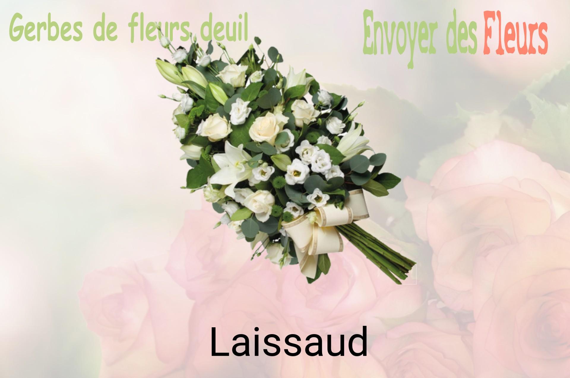 Gerbe de fleurs de deuil livrée à Laissaud